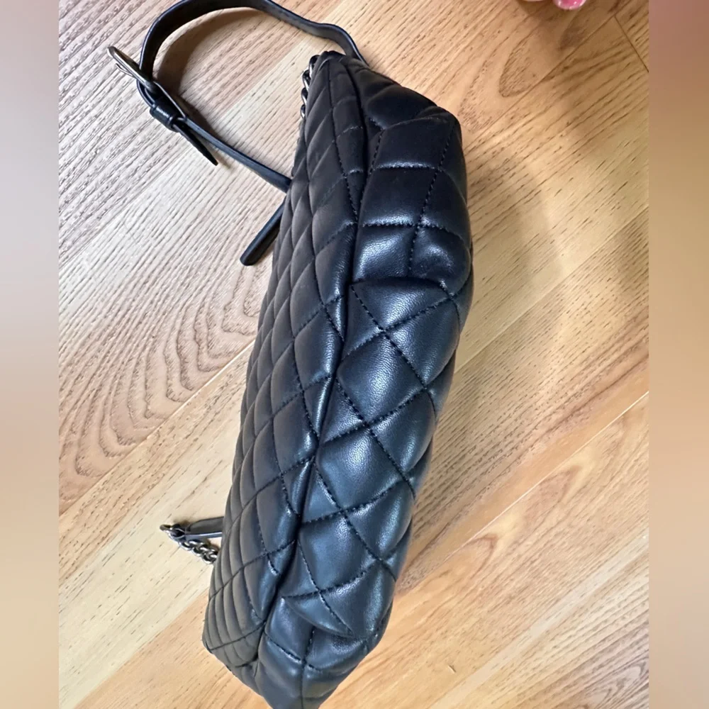 CHANEL  Black Quilted Crossbody Bag with Chain - Picture 13 of 14